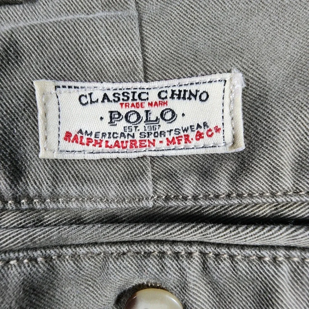 Polo Ralph Lauren Andrew Pant Mens 38x32 Khaki Olive Brown Pleated Chino‎ Pants